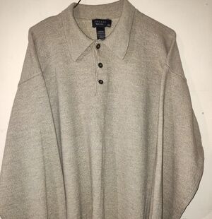 Toscano Men's Made In Italy 100% Merino Wool Sweater Polo